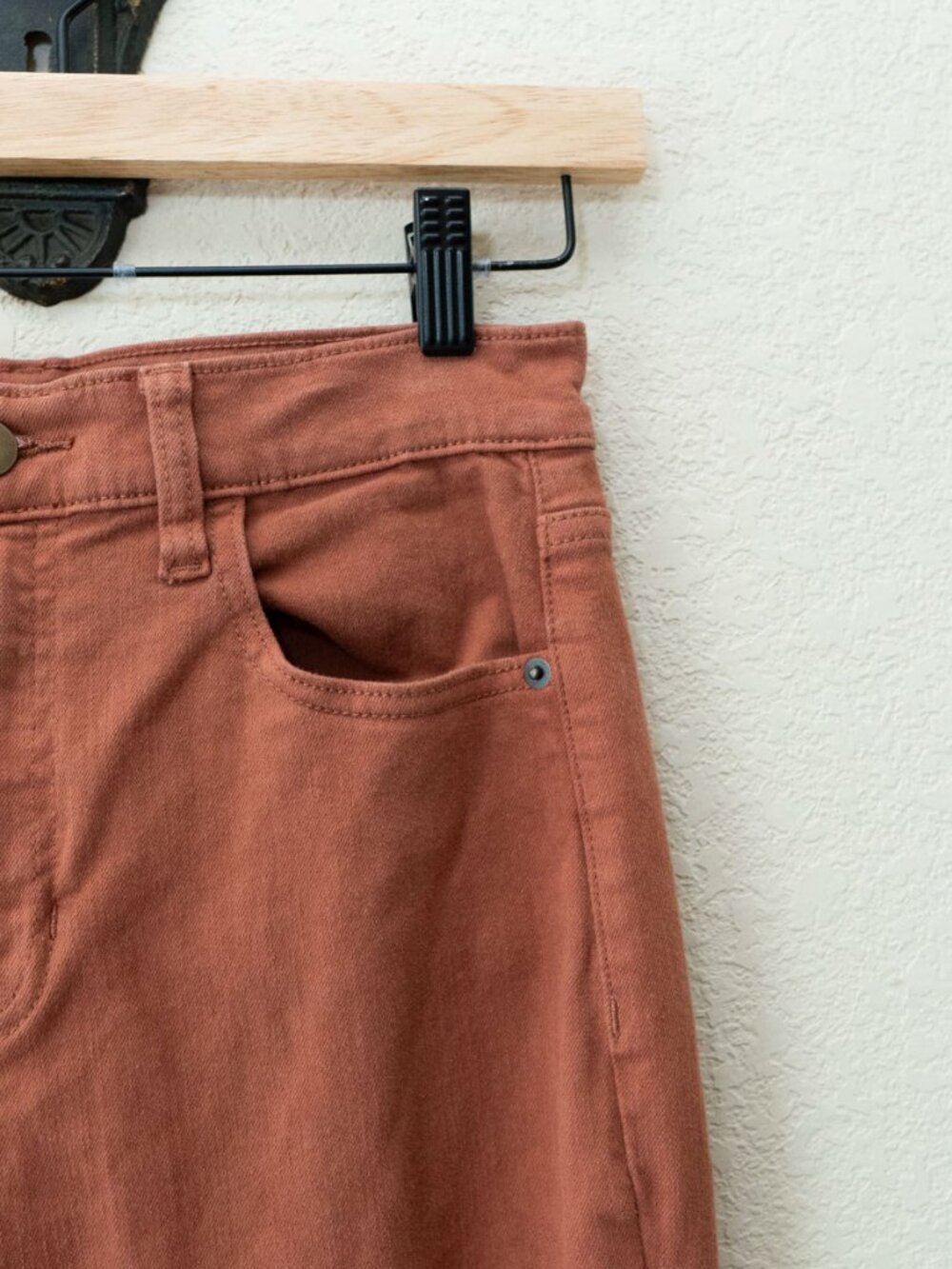 Altar'd State Brown Flare Jeans Women's 28 High Rise Stretch Frayed Hem Boho - Picture 6 of 15